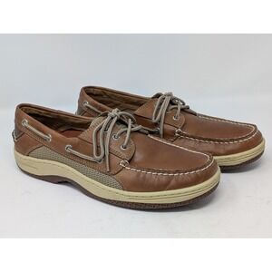 Sperry Top Sider Men's 9.5 Billfish 3 Eye Boat Shoes Tan Leather 0799320